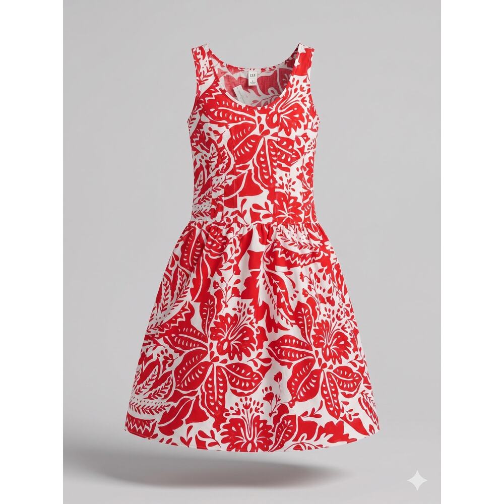 NWT Banana Republic Women 0P Tropical Resortwear Vacation Flounce Hem Midi Dress